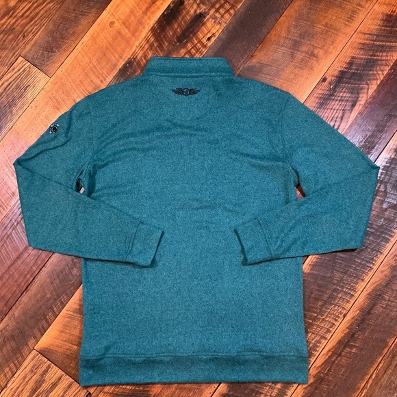 Straight Down Men’s Teal Quarter Zip Pullover Sweatshirt XL Golf Activewear - Picture 3 of 11